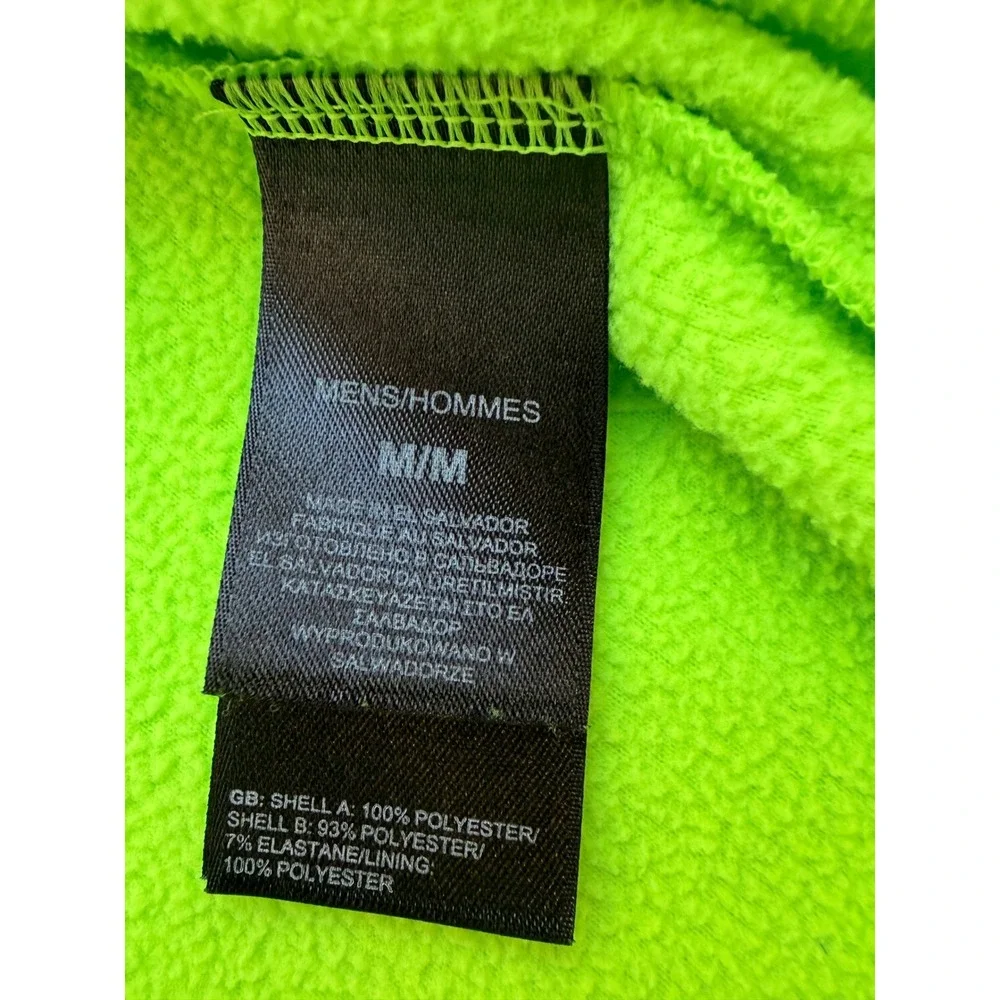 The North Face Mens TKA Glacier Quarter Zip Fleece Neon Lime Green Size M CUA3